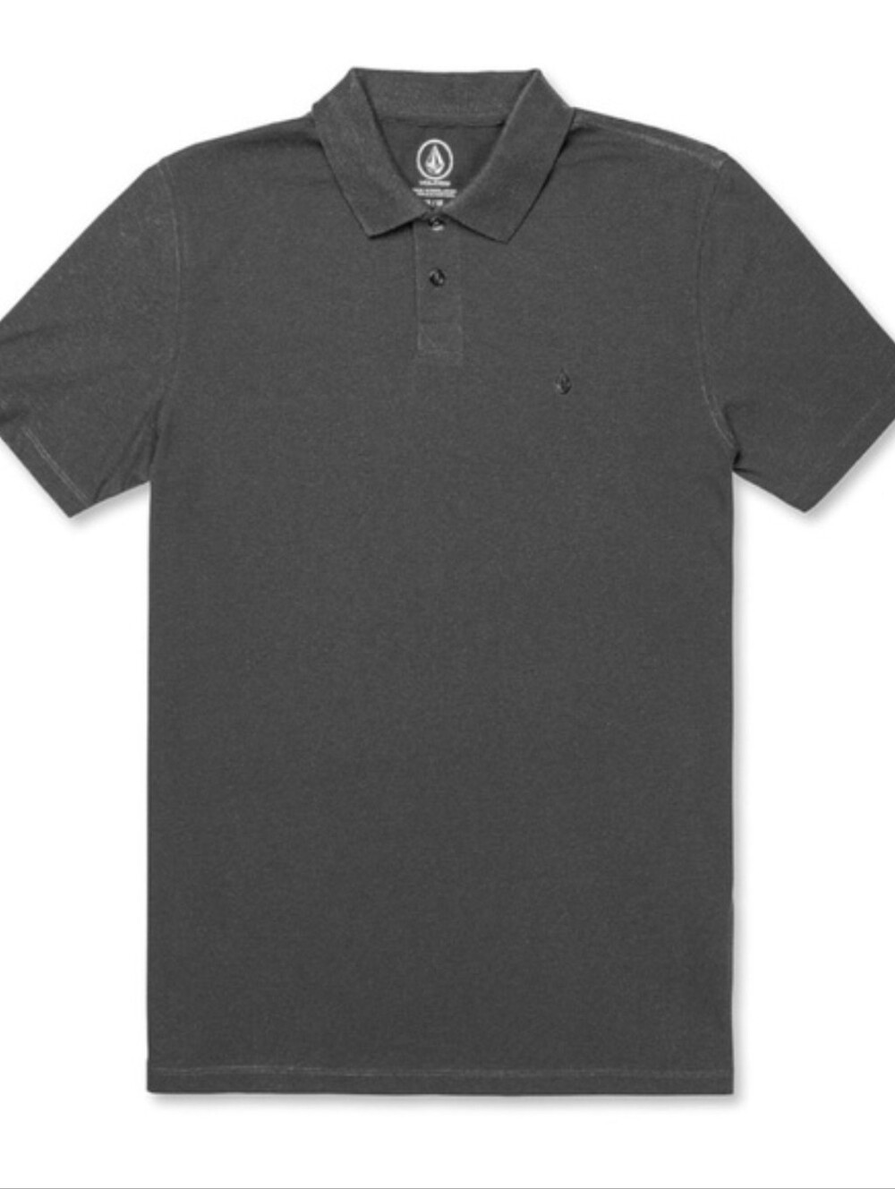 NWT Men's Large Volcom "BANGER S/S POLO" in a Dark Charcoal color.